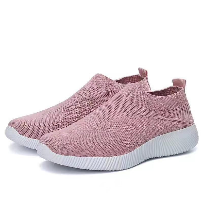 Flying Knit Sneakers Men's Mesh White Shoes Black Casual Sneakers - Image 7