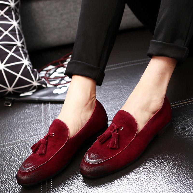 Pea shoes leather shoes for men - Image 4