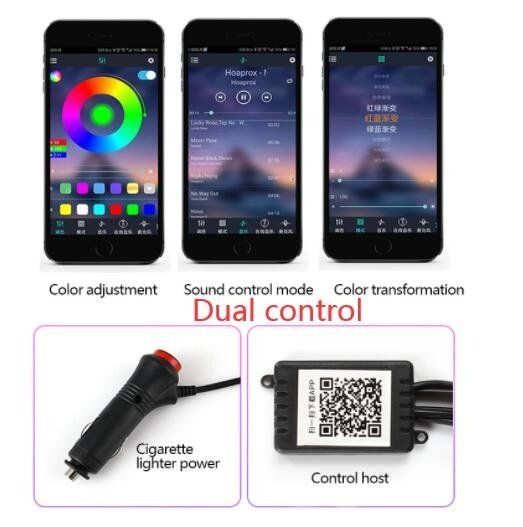 Car Fiber Optic Ambient Light Modified Car Interior Cool Light APP Rhythm Light - Image 6