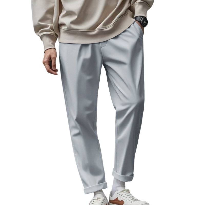 Men's Trousers With Pockets Casual Loose Comfortable Quick-drying Waist-tied Pants - Image 9