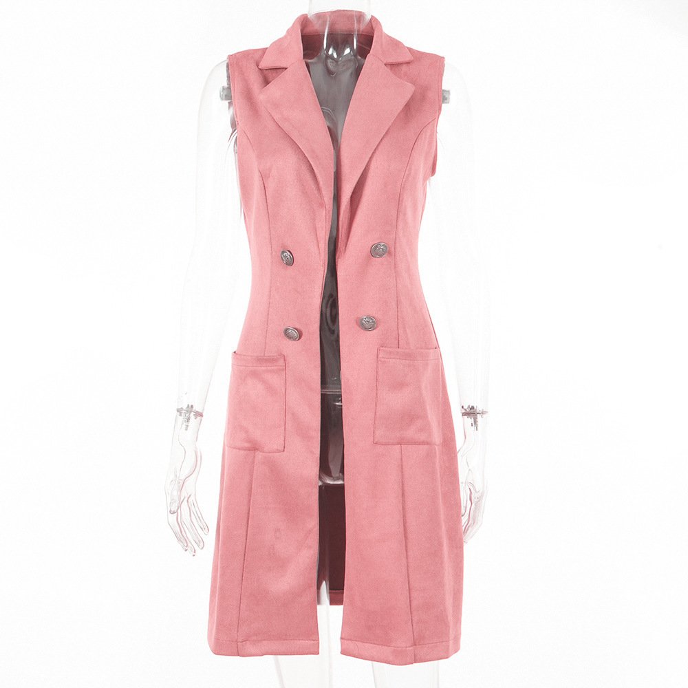 Fashionable Suede Slim-fit Retro Elegant Vest For Women - Image 5