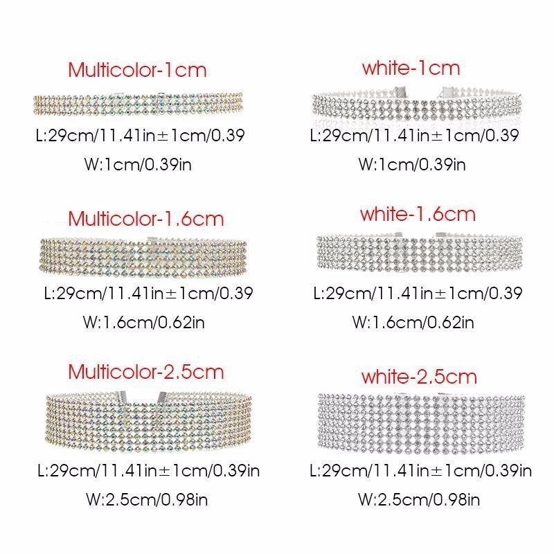 Fashion Women Full Crystal Rhinestone Choker Necklace Wedding Jewelry Chokers Necklaces For Women - Image 4