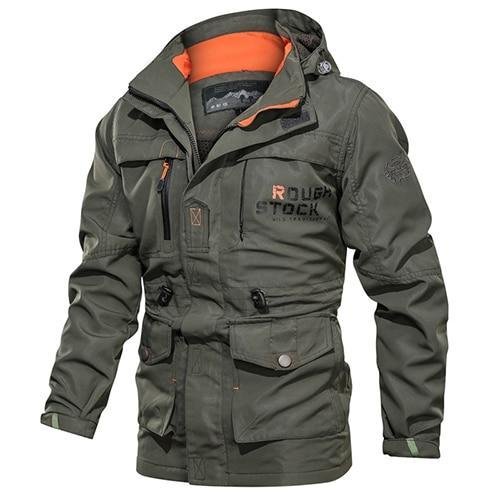 Men's Medium To Long Casual Outdoor Hooded Plus Size Jacket - Image 7