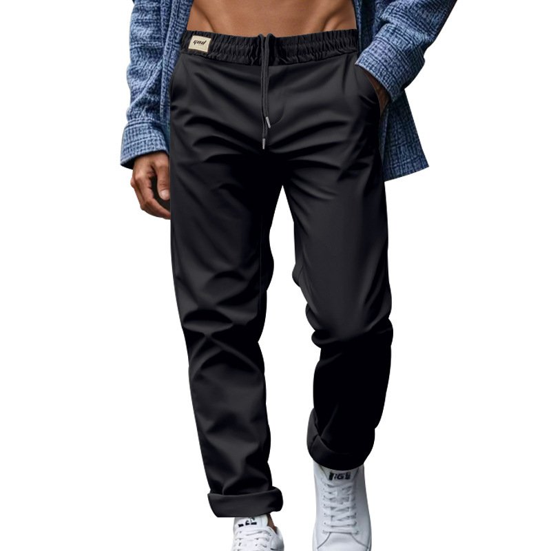 Men's Trousers With Pockets Casual Loose Comfortable Quick-drying Waist-tied Pants - Image 3