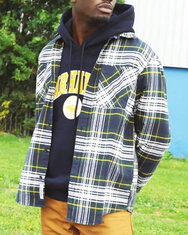 Mens Color-Block Digital Print Floral Cardigan Jacket Coat - Image 8