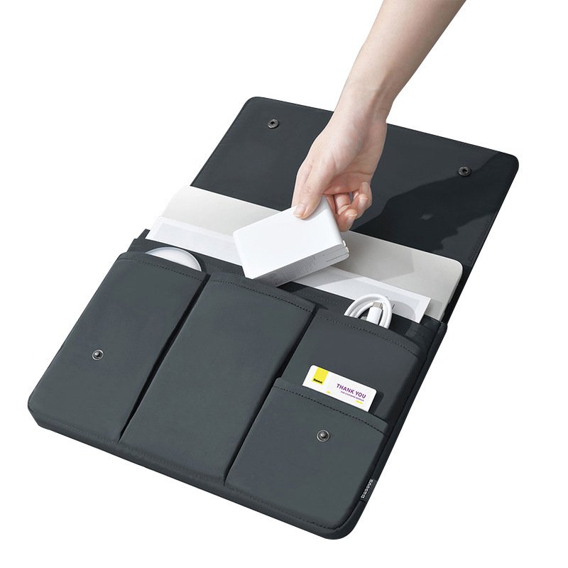 Black and white laptop bag laptop protective cover - Image 5