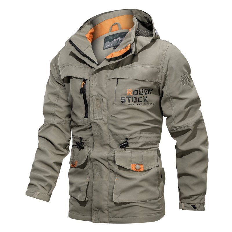 Men's Medium To Long Casual Outdoor Hooded Plus Size Jacket - Image 5