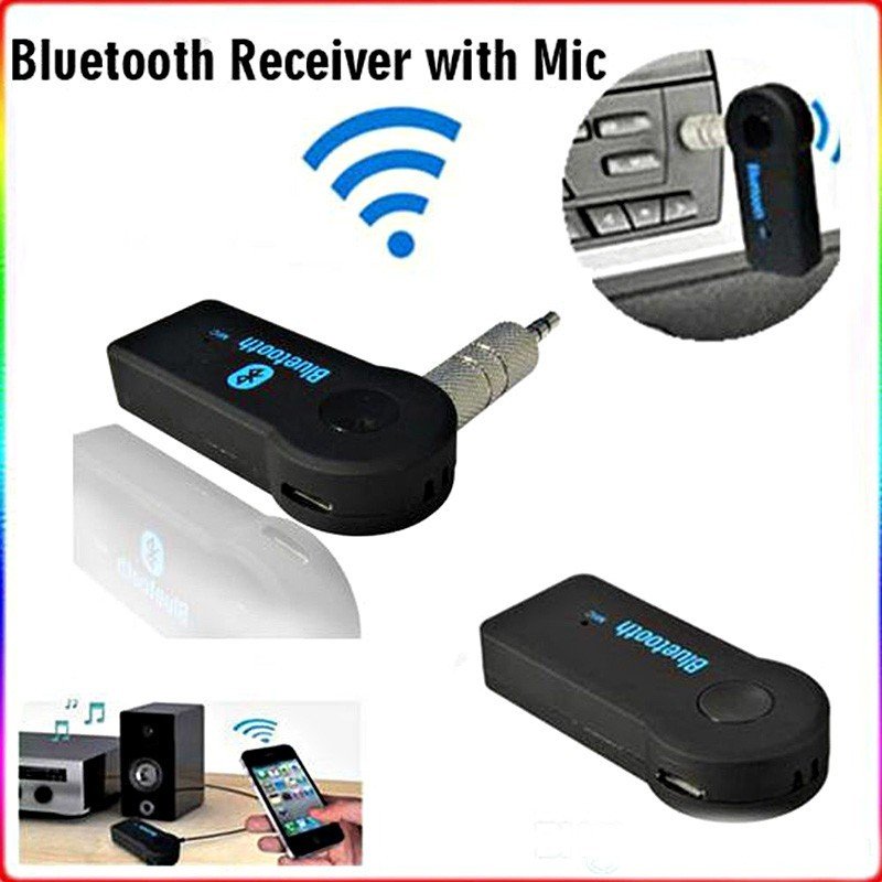 Handfree Car Bluetooth Music Receiver Universal 3.5mm Streaming A2DP Wireless Auto AUX Audio Adapter With Mic For Phone MP3 - Image 2