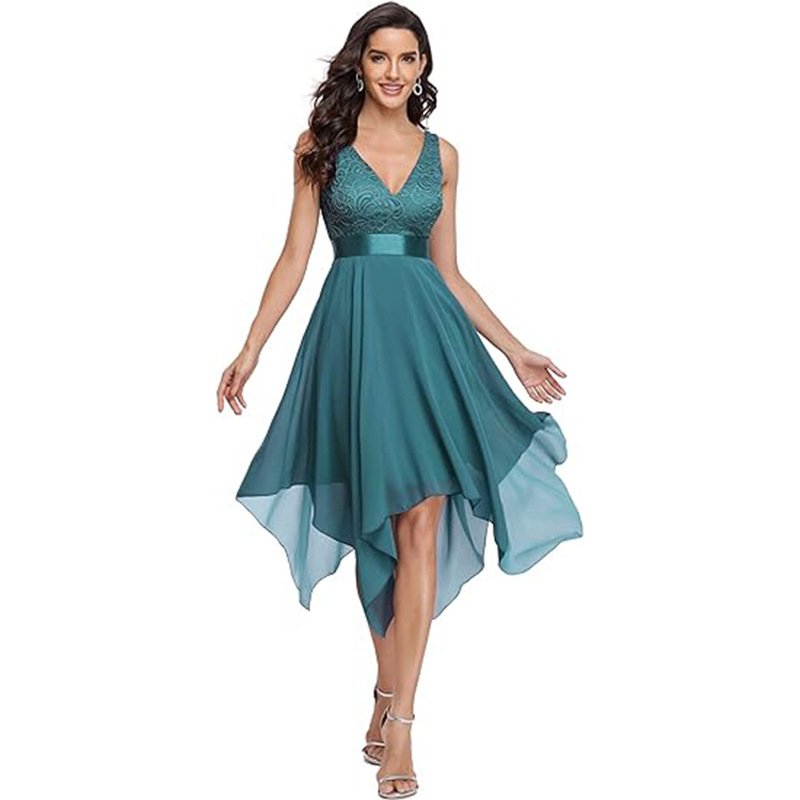 Women's Lace Chiffon Cocktail Ball Gown - Image 2
