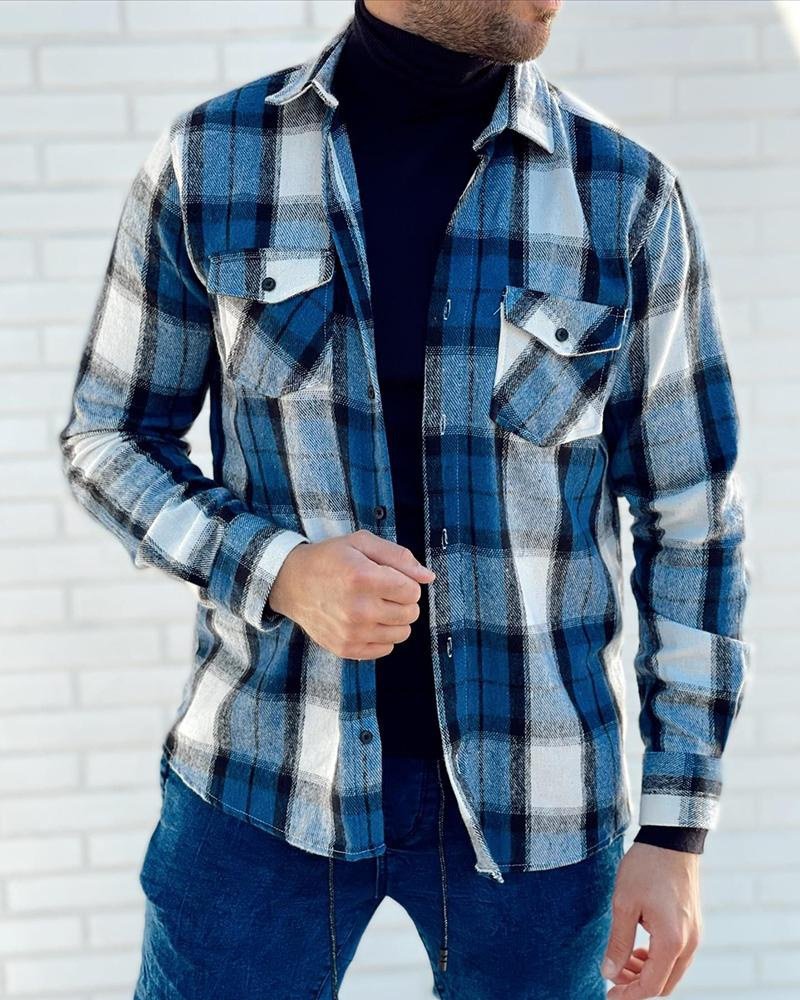Mens Color-Block Digital Print Floral Cardigan Jacket Coat - Image 6