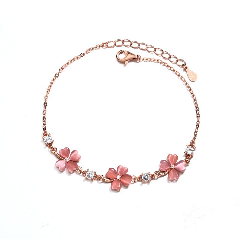 Fashion Jewelry Opal Crystal Gemstones Chain Bracelets For Women Femme Zircon Diamonds Rose Gold Jewelry Bijoux Mujer Cute Girlfriend Gifts - Image 5