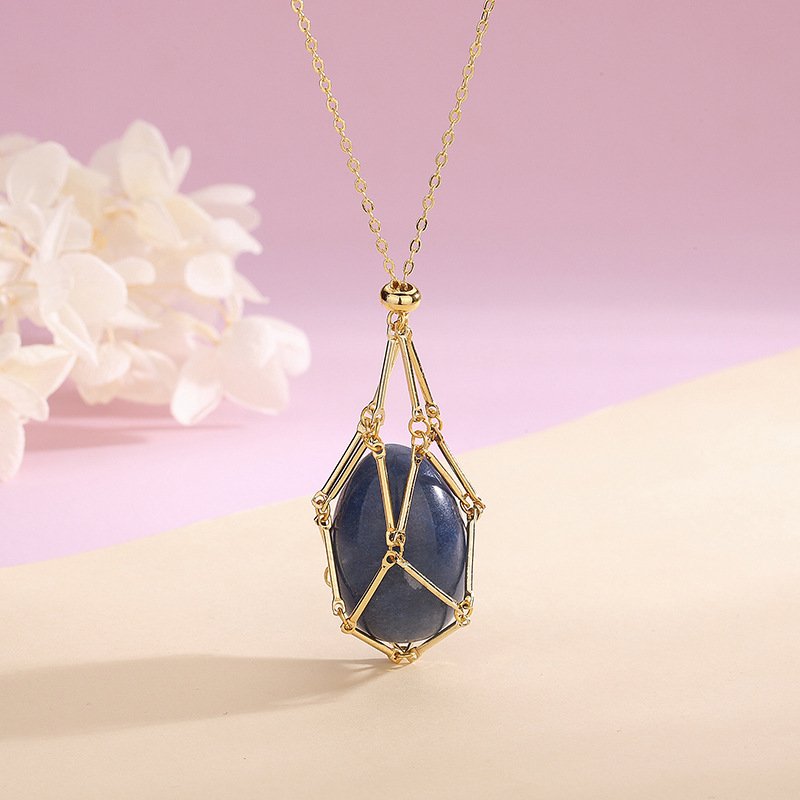 Spring New Natural Energy Crystal Pendant Ins Niche Design Valentine’s Day Bag Bag Peace Necklace