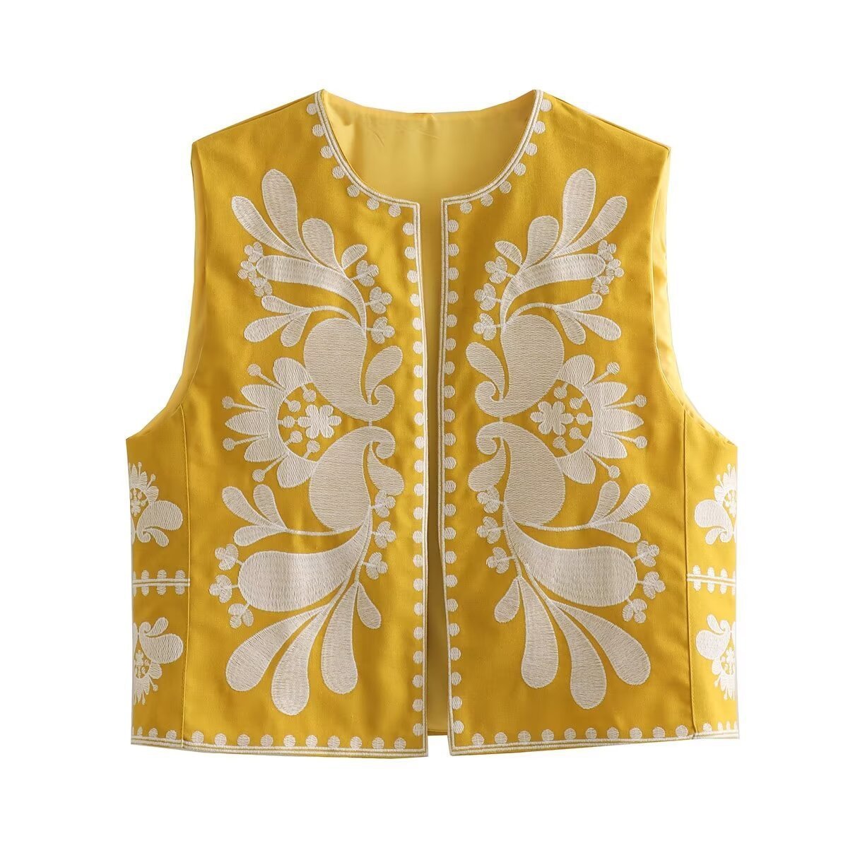 European And American Women's Clothing Sleeveless Embroidered Vest Women's Top - Image 7
