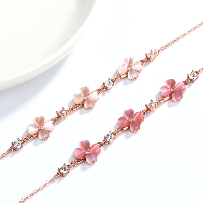 Fashion Jewelry Opal Crystal Gemstones Chain Bracelets For Women Femme Zircon Diamonds Rose Gold Jewelry Bijoux Mujer Cute Girlfriend Gifts - Image 3