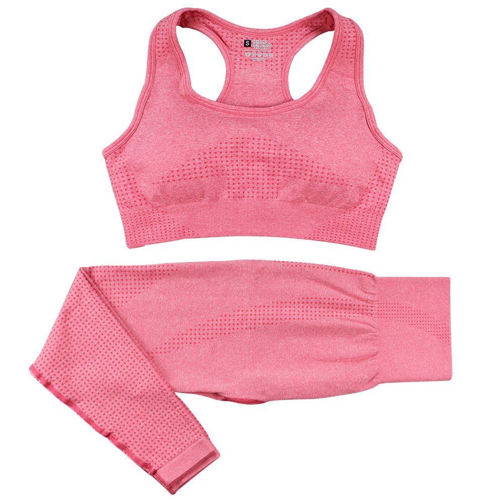 2PCS Seamless Yoga Set Women Tracksuit High Waist Leggings Workout Sportswear Gym Clothing Fitness Crop Top Sports Suits Gym Set - Image 7