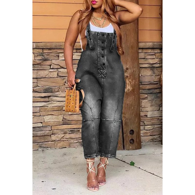 Women's Clothing Fashion Casual Siamese Suspender Jeans Women - Image 6