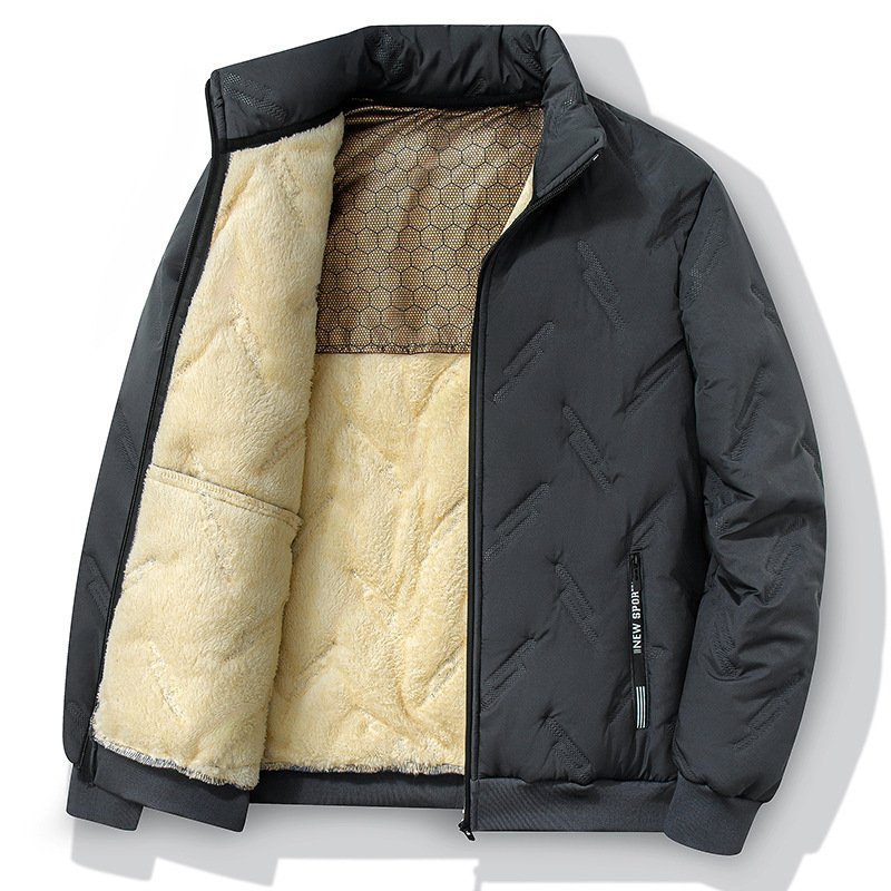 New Graphene-design Cotton Coat Winter Warm Thickened Fleece Jacket Fashion Casual Mens Clothing - Image 8