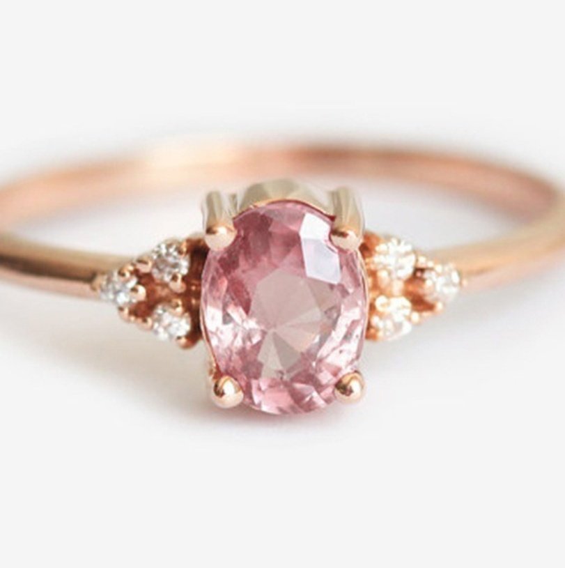 Alloy Inlaid Artificial Gem Geometric Insert Gemstones Diamond Ring - Image 5