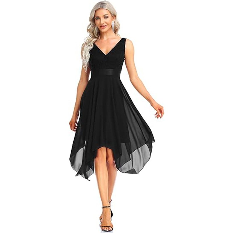 Women's Lace Chiffon Cocktail Ball Gown - Image 3