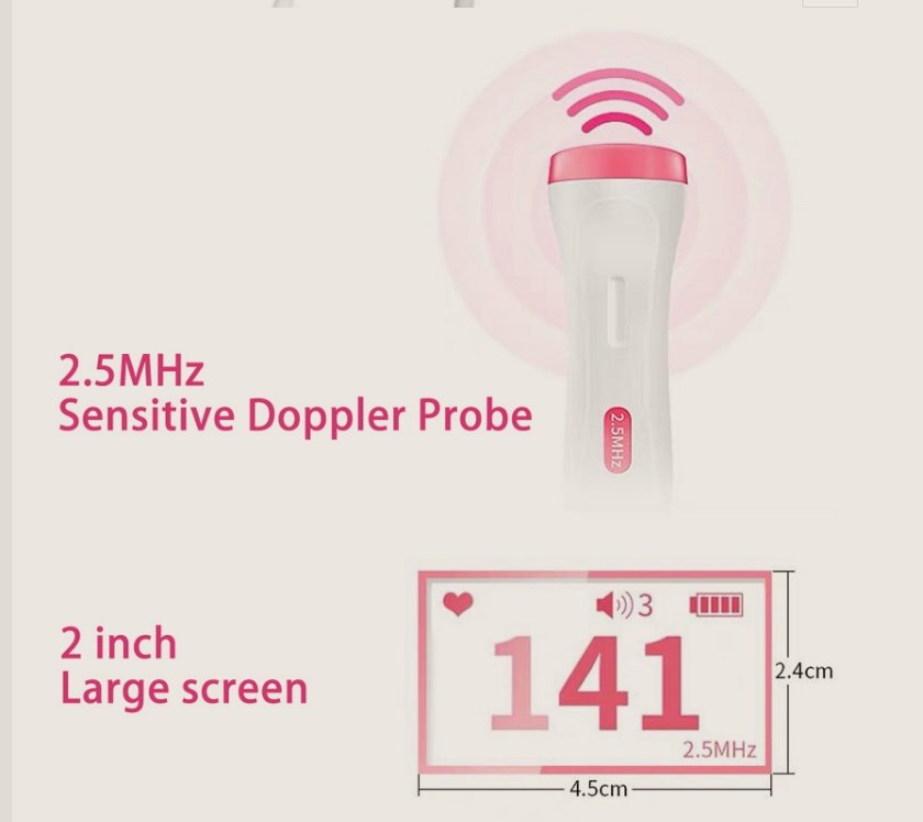 Fetal Heart Rate Monitor Home Pregnancy Baby Fetal Sound Heart Rate Detector - Image 4