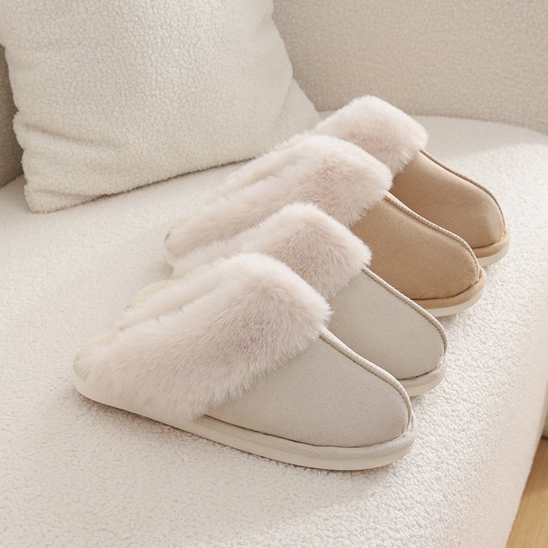 Winter Warm Plush Home Slippers Indoor Fur Slippers Women Soft Lined Cotton Shoes Comfy Non-Slip Bedroom Fuzzy House Shoes Women Couple - Image 9
