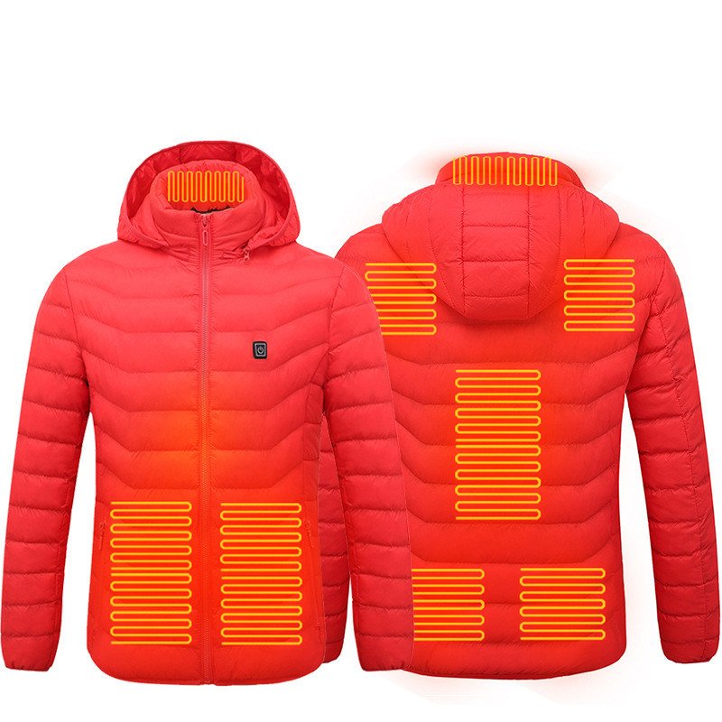Men Heated Puffer Jacket Electric Heating Coat Insulated Hood Windbreaker - Image 6