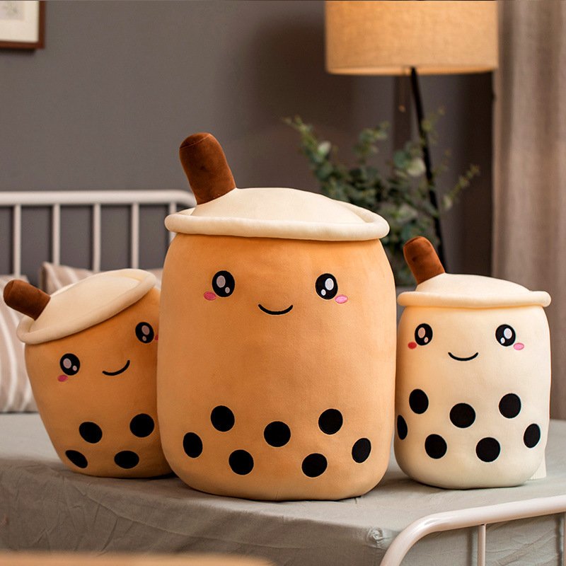 Cute Fruit Drink Plush Stuffed Soft Strawberry Milk Tea Plush Boba Tea Cup Toy Bubble Tea Pillow Cushion Kids Gift - Image 4