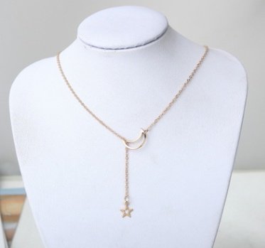 Simple Moon Star Necklace Clavicle Chain Short Necklace - Image 4