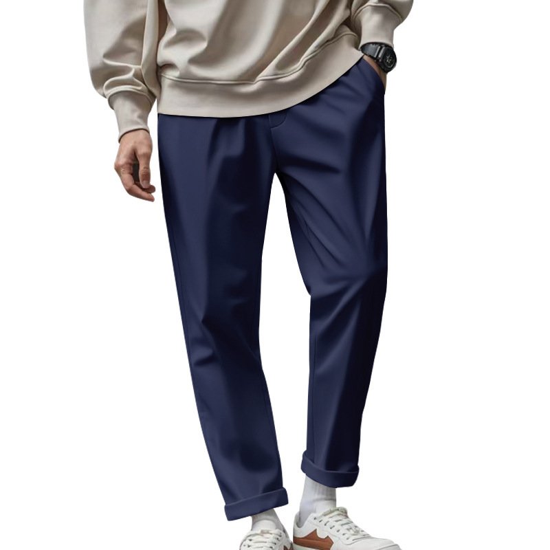 Men's Trousers With Pockets Casual Loose Comfortable Quick-drying Waist-tied Pants - Image 6