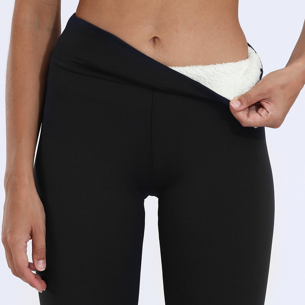 Winter Leggings Warm Thick High Stretch Lamb Cashmere Leggins Skinny Fitness Woman Pants - Image 6