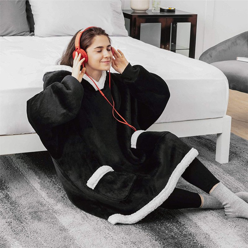 Winter TV Hoodie Blanket Winter Warm Home Clothes Women Men Oversized Pullover With Pockets - Image 4