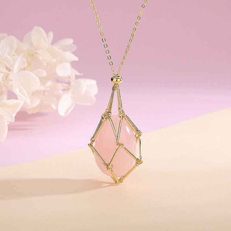 Spring New Natural Energy Crystal Pendant Ins Niche Design Valentine’s Day Bag Bag Peace Necklace - Image 2