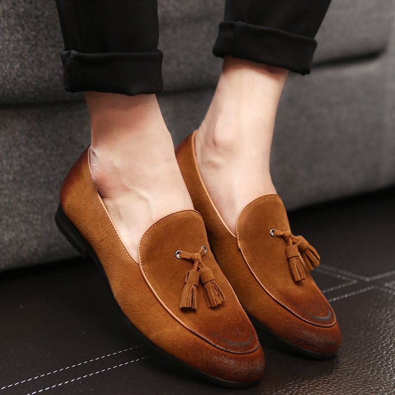 Pea shoes leather shoes for men - Image 5