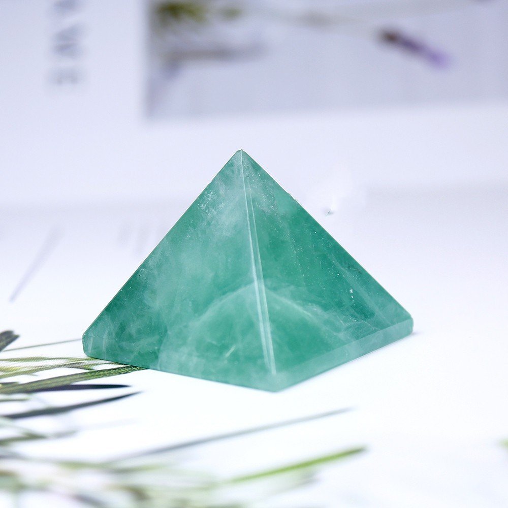 Natural Crystal Pyramid Ornaments Original Stone Polishing 3cm Colorful Gem Process - Image 4