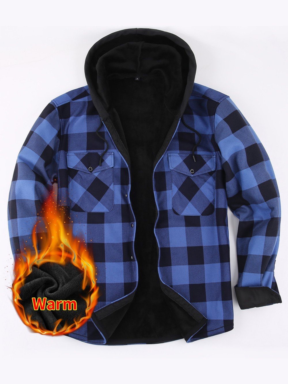 JM319 Hooded Fleece Shirt Jacket - Image 10