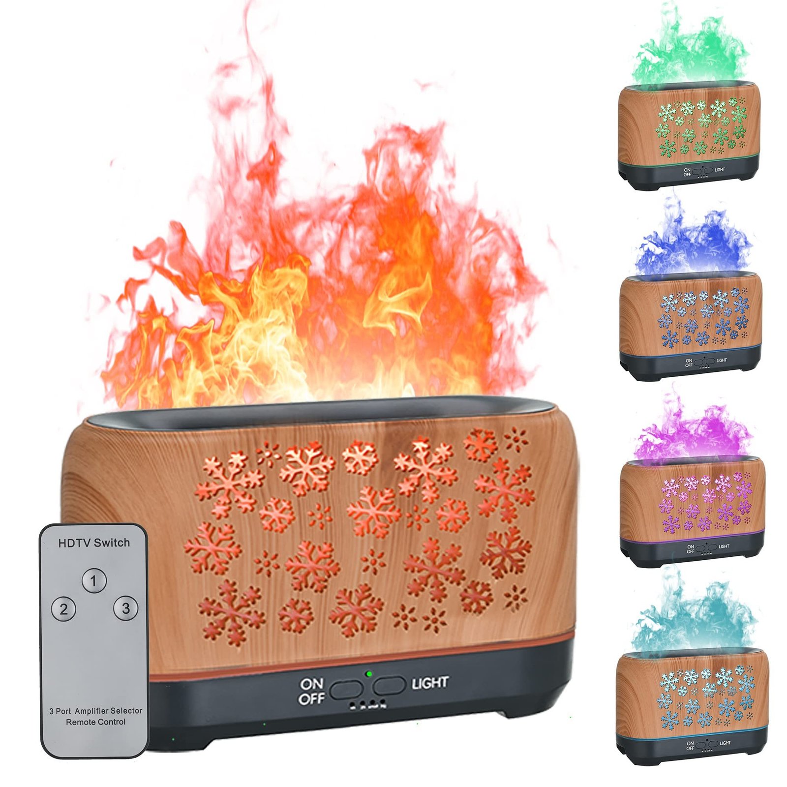Christmas Snowflake Pattern Humidifier Household Colorful Aromatherapy Humidifier Atmosphere Colorful Diffuser - Image 2