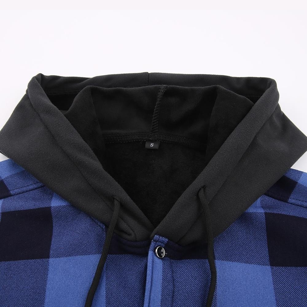 JM319 Hooded Fleece Shirt Jacket - Image 4