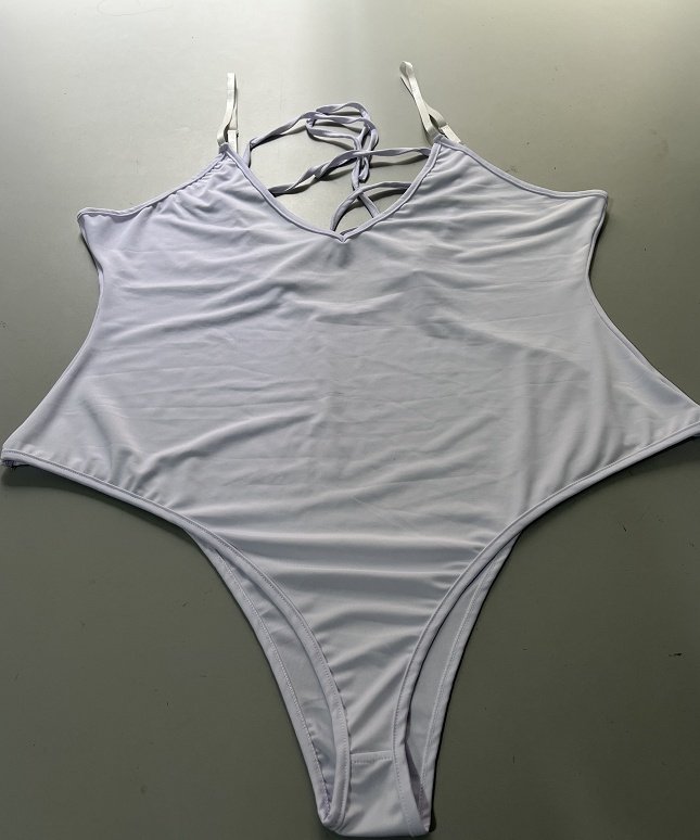 Summer Bikini Backless String Large Size Sexy Solid Color Triangle One-piece Swimsuit Womens Clothing - Image 10