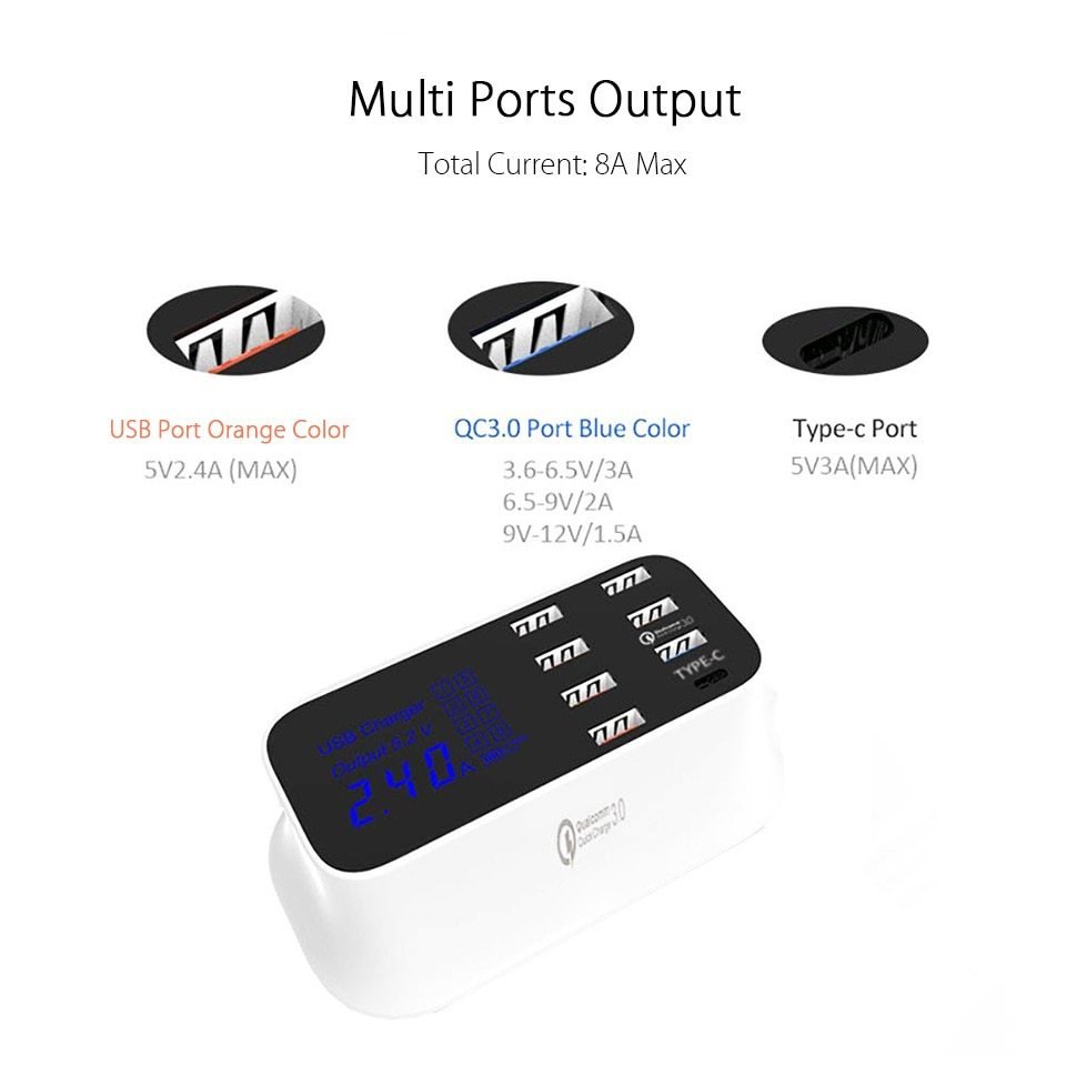 Quick Charge 3.0 Ordinary Smart USB Charger Station - Image 8