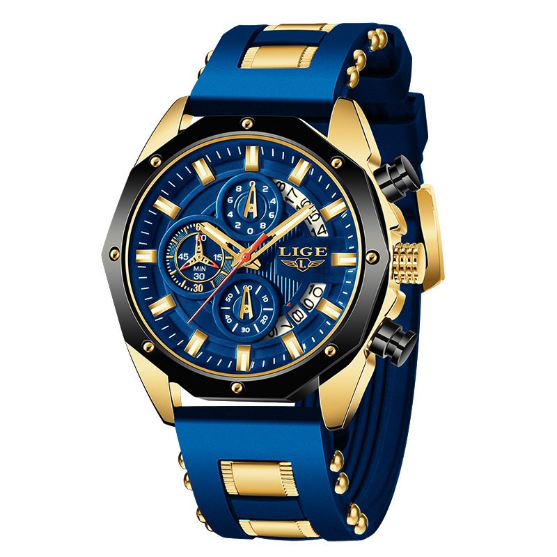 Fashion Mens Watches Top Brand Luxury Silicone Sport Watch Men Quartz Date Clock Waterproof Wristwatch Chronograph - Image 7