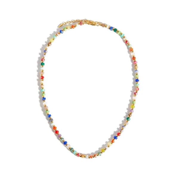 European And American Multi Gem Turquoise Shoushan Stone Necklace - Image 2