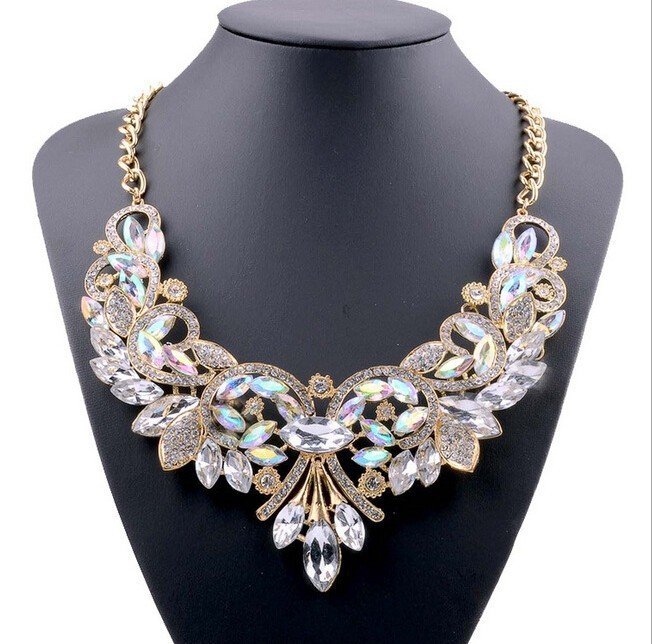 Diamond Alloy Flower Necklace For Women - Image 2