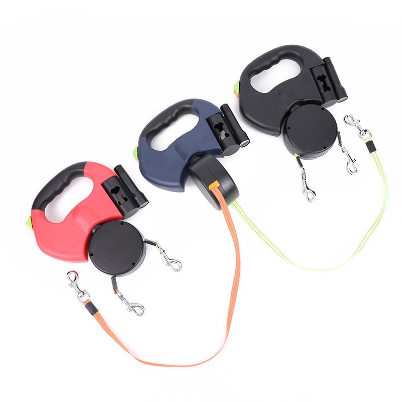 Retractable Dog Leash For Small Dogs Reflective Dual Pet Leash Lead 360 Swivel No Double Dog Walking Leash With Lights Pet Products - Image 8