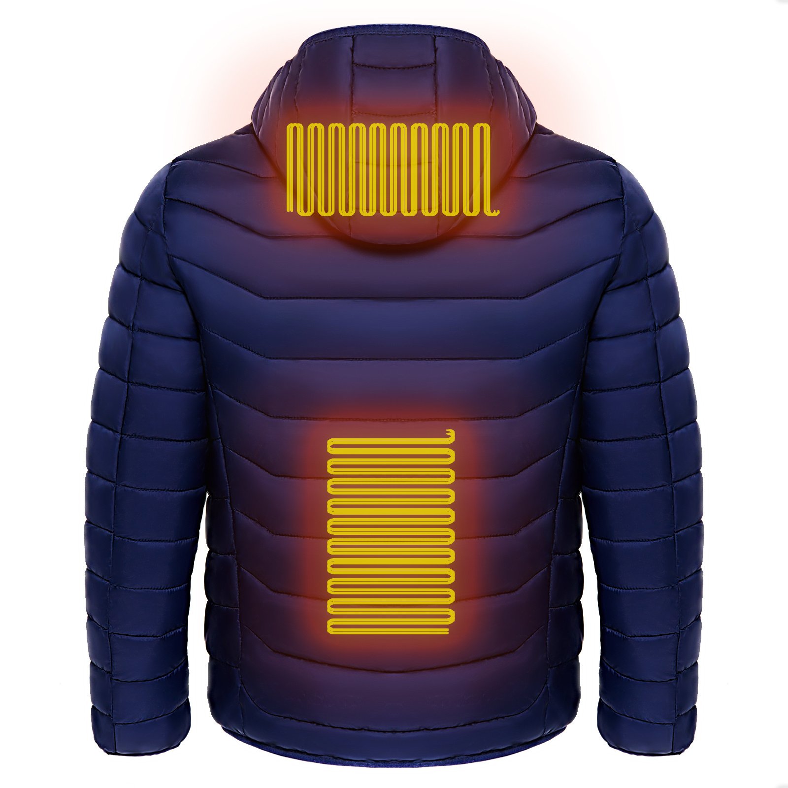 Men Heated Puffer Jacket Electric Heating Coat Insulated Hood Windbreaker - Image 7