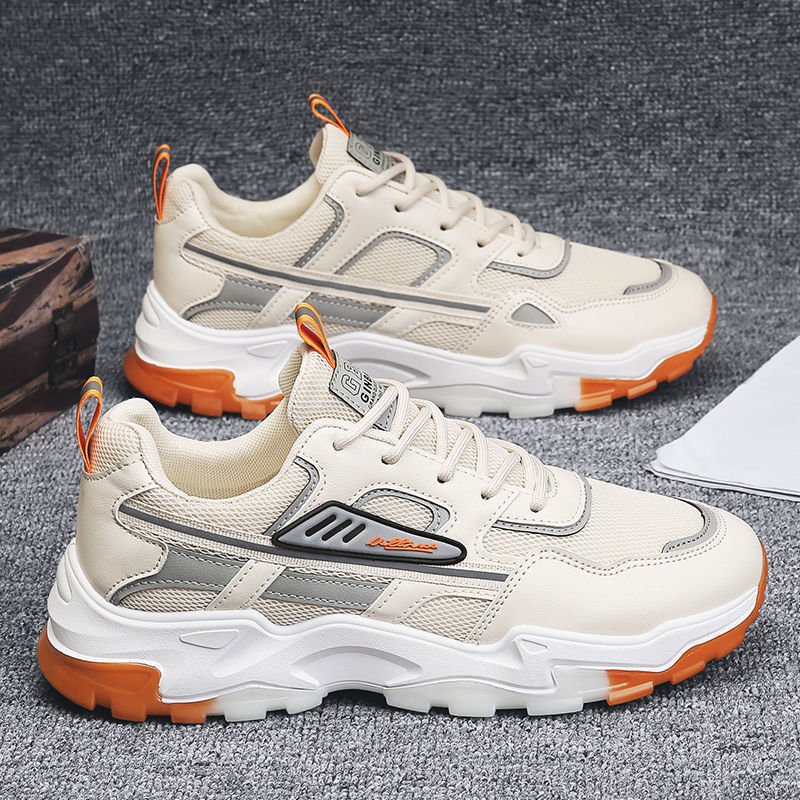 Black White Lace-up Sneakers Men Outdoor Breathable Csual Mesh Shoes Lightweight Running Sports Shoes - Image 7