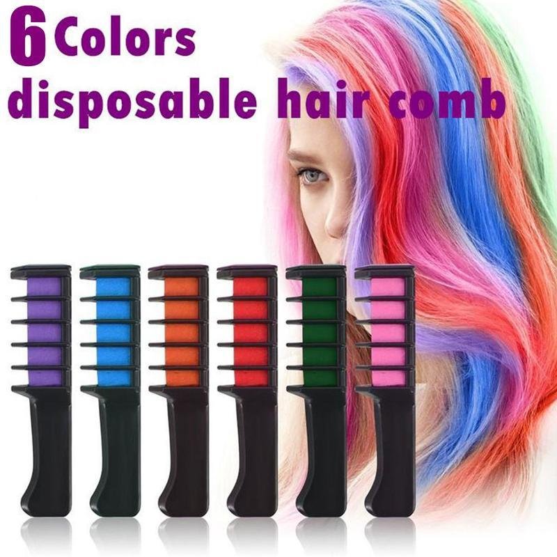Temporary Mini Disposable Crayons Hair Color Dyeing Mascara Dye Chalk Box With Brush - Image 2