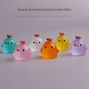 Car three-dimensional decoration-luminous crown chicken-mixed color-1 piece