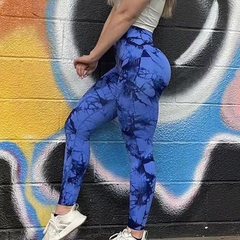 Tie Dye Leggings Women Fitness Yoga Pants Seamless Push Up Workout Tights Gym Sports Legging - Image 9