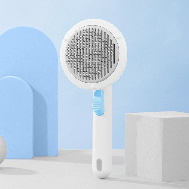 New Pet Cat Brush Hot Selling Hand-held Steel Wire Self-cleaning Comb Looper For Hair Removal - Image 7