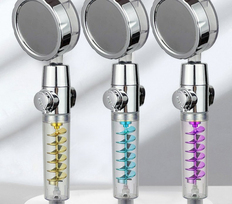 Internet Celebrity Small Waist Supercharged Shower Head Twin-turbo Pressurized Propeller Multifunctional Fan Shower Shower Head - Image 10